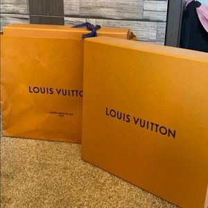Louis Vuitton boxes with bag